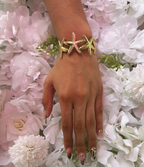 Brazalete dorado estrella de mar delgada