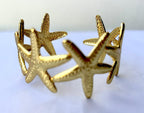Brazalete dorado estrella de mar delgada