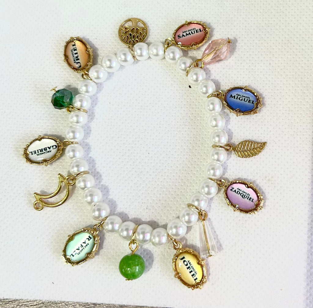 Pulsera de 7 arcángeles ovalados