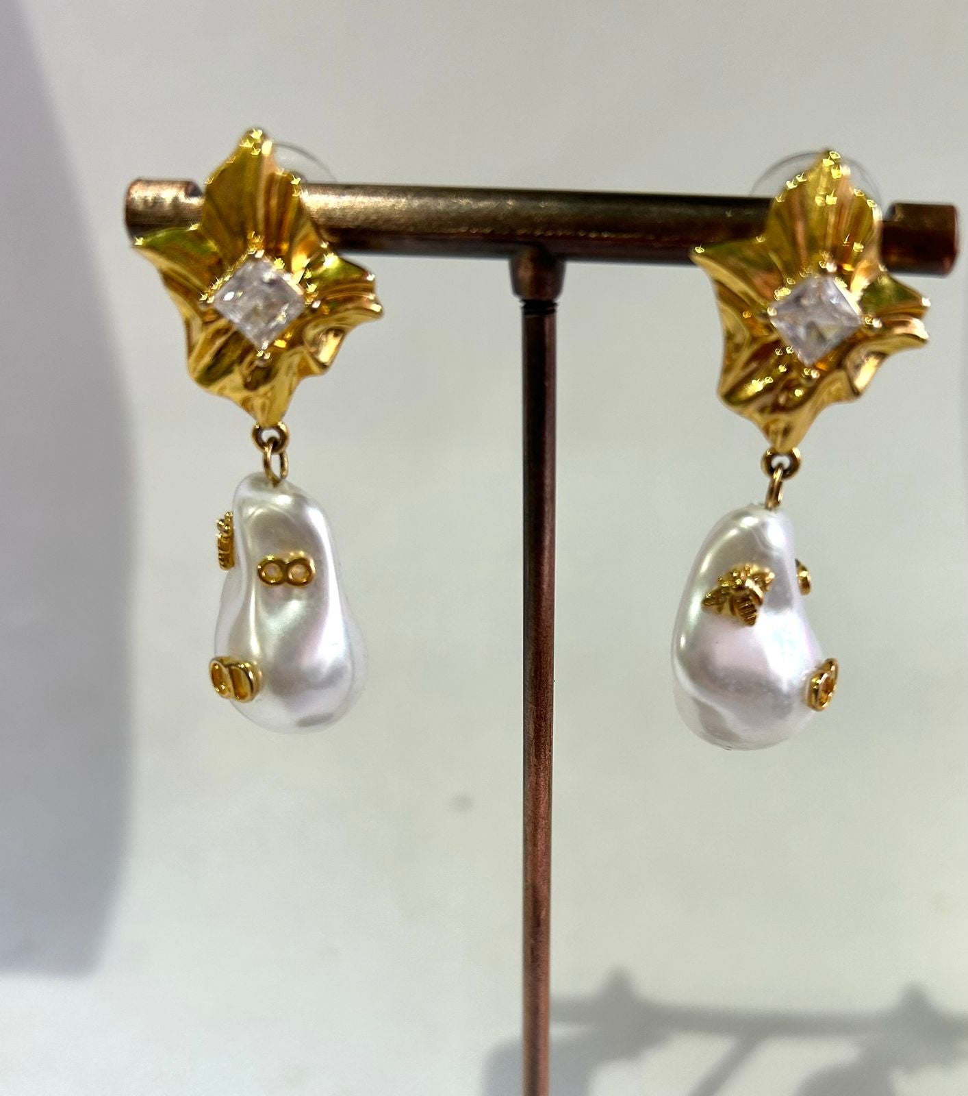 Aretes de perla madre
