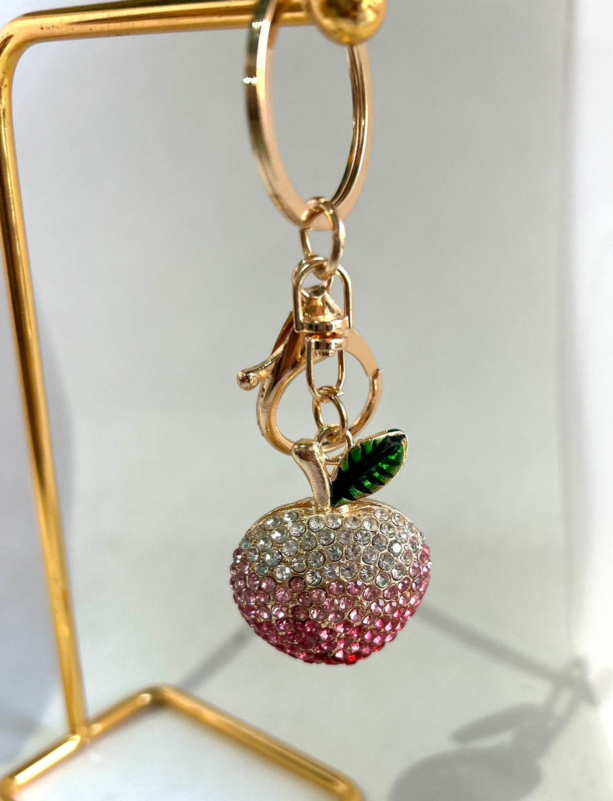 Llavero de dirazno con cristales