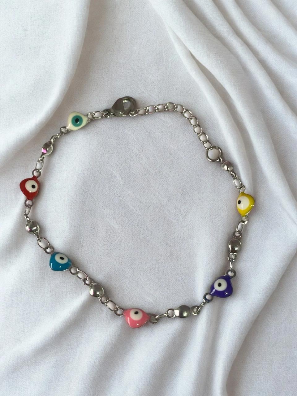 Pulsera de Ojo turco corazón